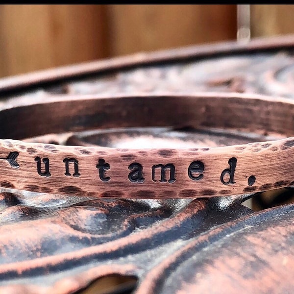 Goose inspired copper cuff - Arcadia lyrics - untamed, the way my love grows.