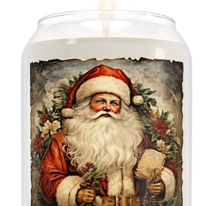 Vintage Santa Pillar Candle, in 3 Scents size 3&quot; x 5&quot; by Christmas Shimmer 13.75oz Elegant