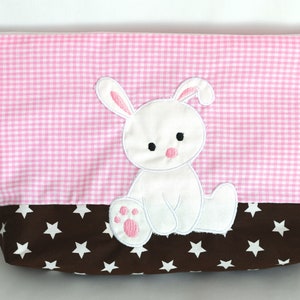 Diaper bag with desired name rabbit image 1