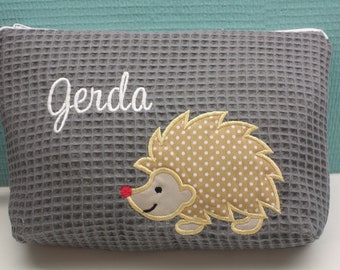 Diaper bag hedgehog with name