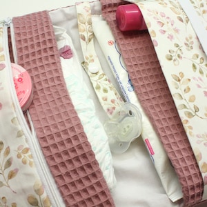 Windeltasche Waffelpiqué altrosa