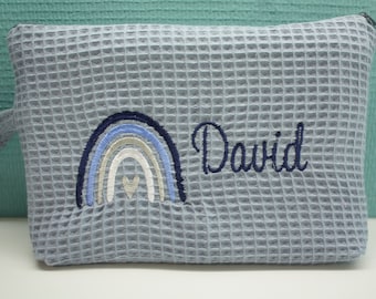 Diaper bag toiletry bag rainbow name