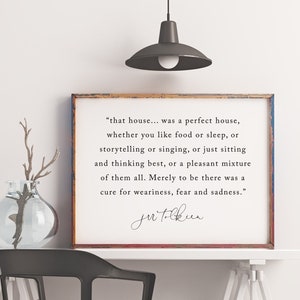 That House Was A Perfect House Quote Printable, Literature Wall Art, Book Quote Print, Inspirational  Wall Art, Family Living Room Decor