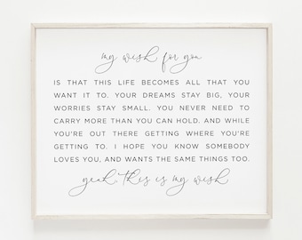 My Wish Lyrics Etsy My Wish Lyrics Etsy