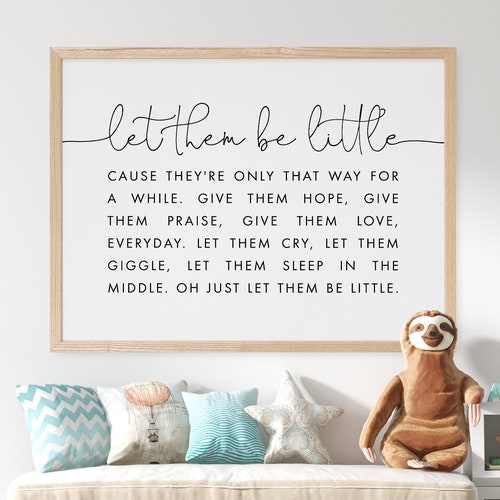 Let Them Be Little Sign - Etsy