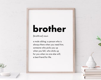Signe Brother Signe De Definition Brother Decoration De Etsy France