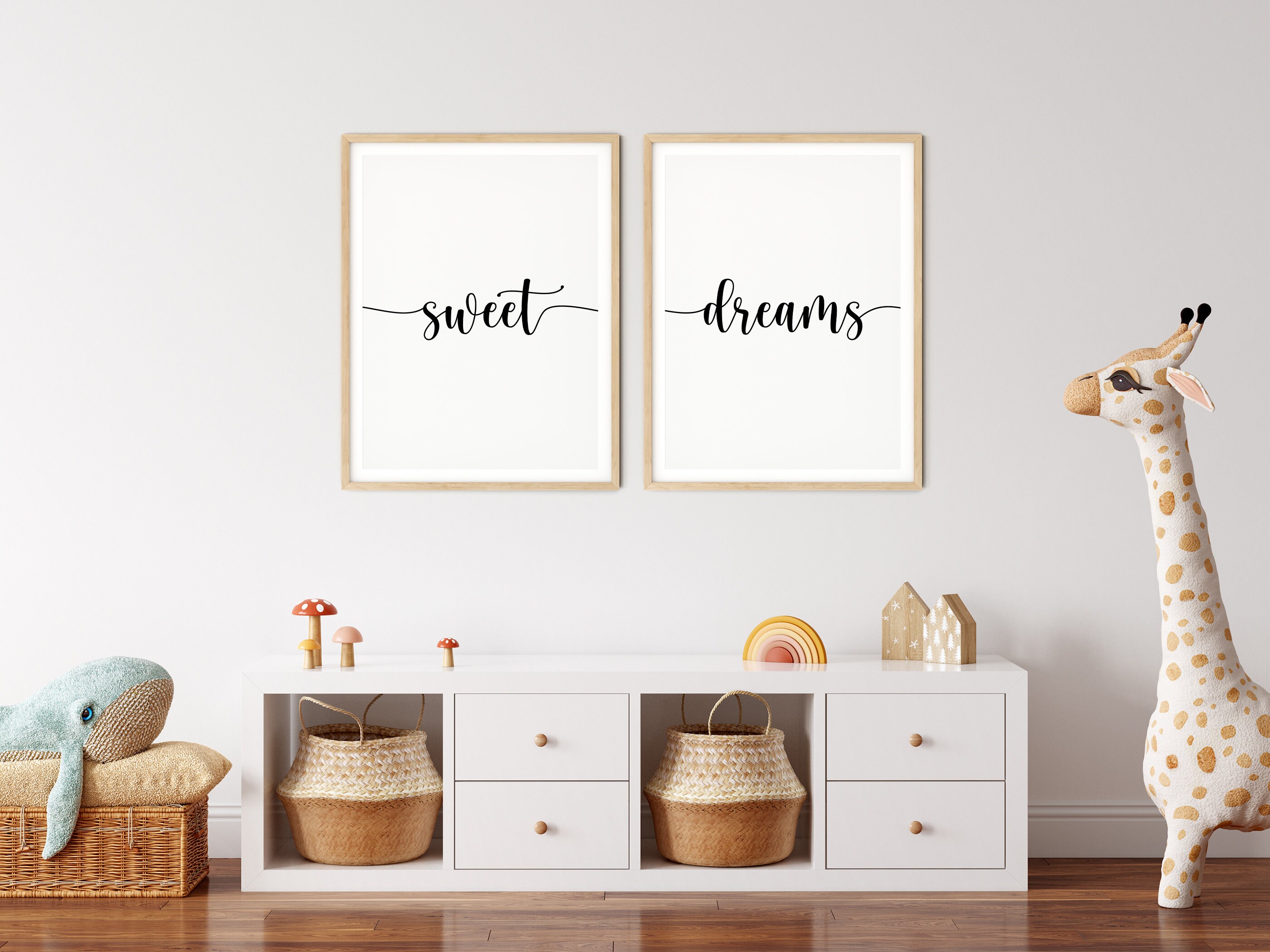 Süße Träume Zeichen Schlafzimmer skandinavischen Wandkunst | Etsy