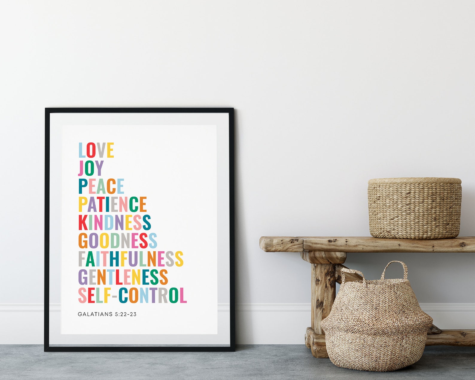 Fruit of the Spirit Bible Verse Wall Art Galatians 5:22-23 - Etsy