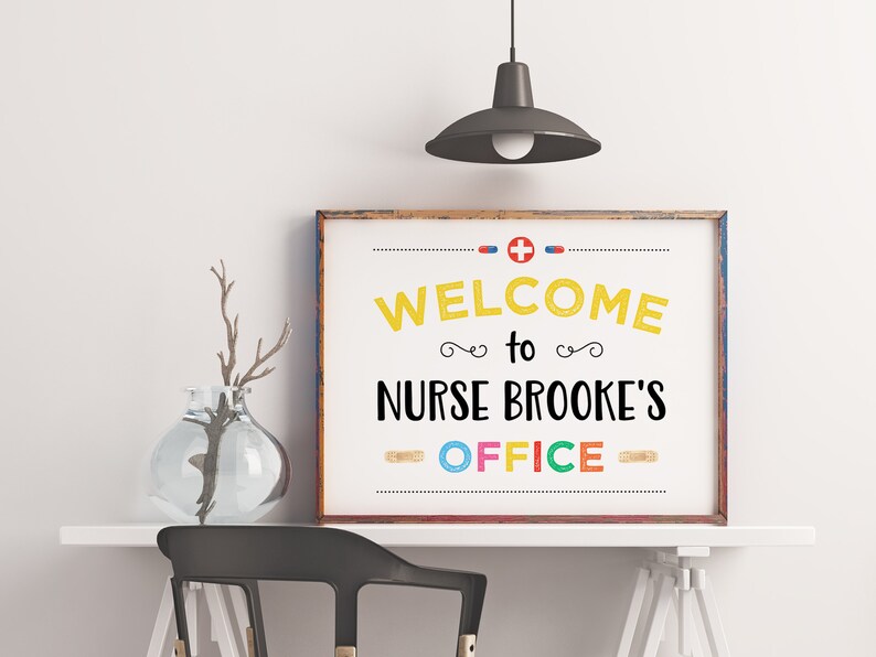 School Nurse Door Sign Editable Nurse Office Poster Etsy Canada