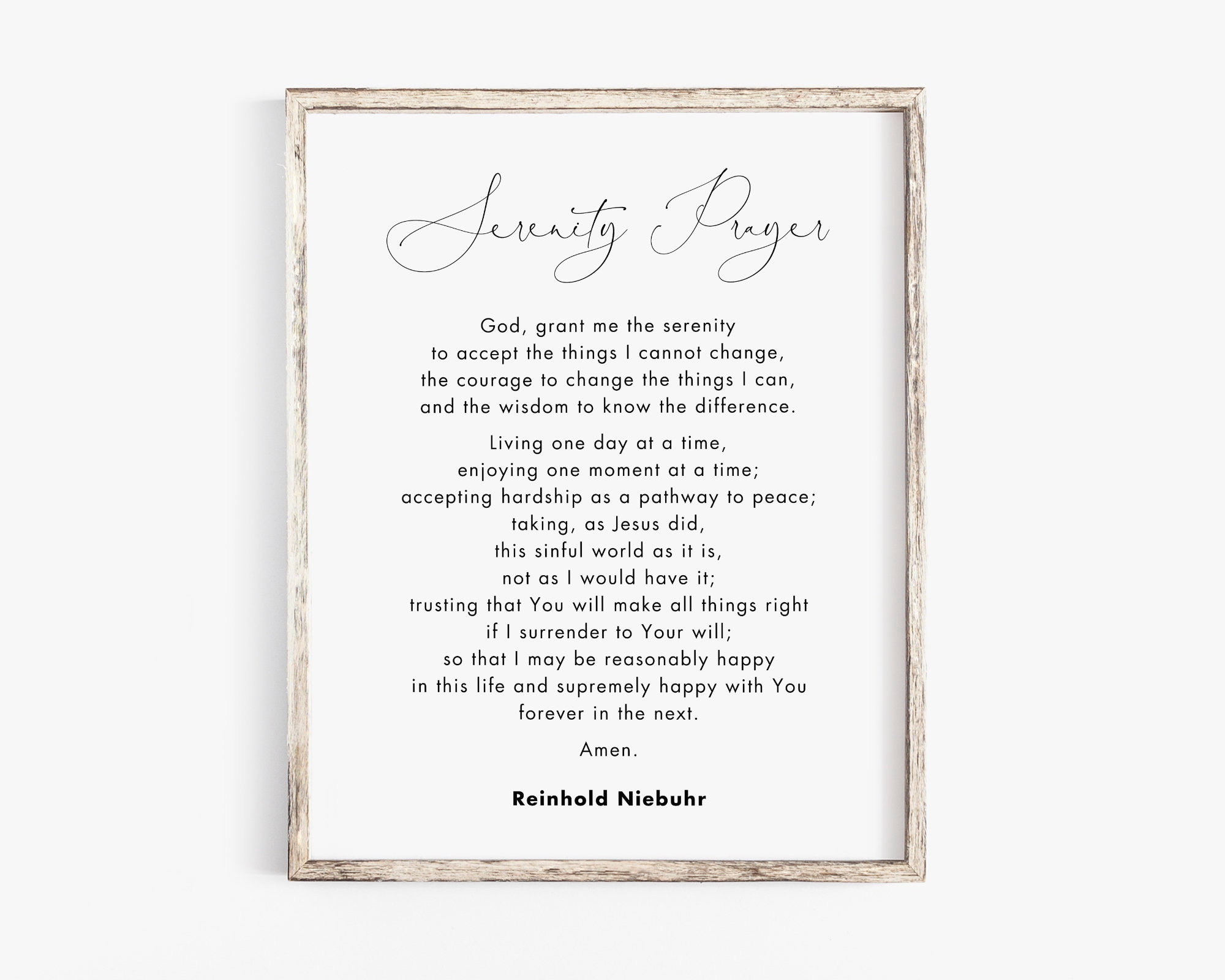 Serenity Prayer Wall Art Bible Verse Print God Grant Me The Etsy