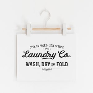 Farmhouse Laundry Room Decor Wash Dry Fold Sign Printable - Etsy