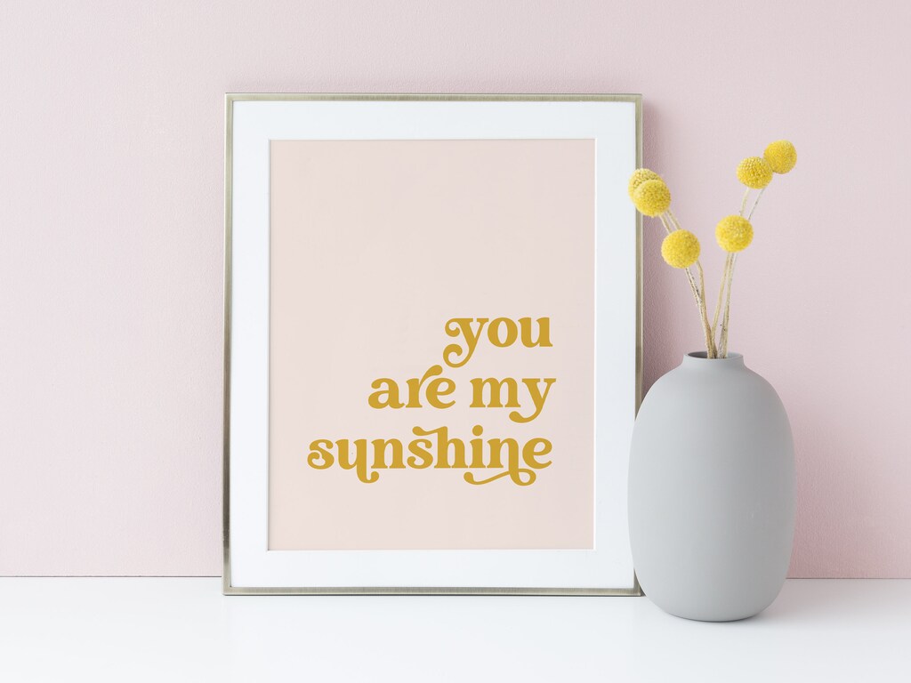 You Are My Sunshine Set Di 2 Asciugamani Decorativi Per Bambini - 61x124,5 Cm, Rosa Bohémien, Per Bagno E Cucina, Regalo Per Bambina