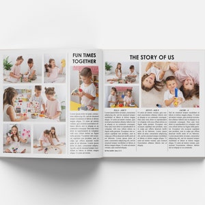 Magazine Photobook Template, Magazine Template, Square Album Template, 1212 Photobook, Photo Collage, Photoshop Template, Digital Scrapbook image 2