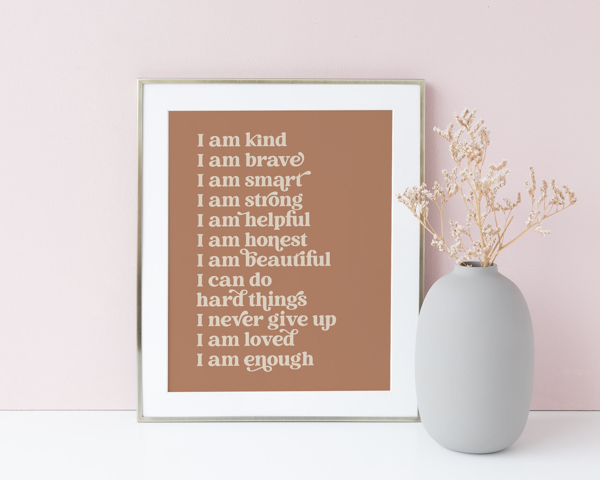 Affirmation Wall Art For Kids Nursery Motivational Quotes Etsy