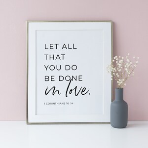 Let All That You Do Be Done in Love Sign Bible Verse Wall Art - Etsy