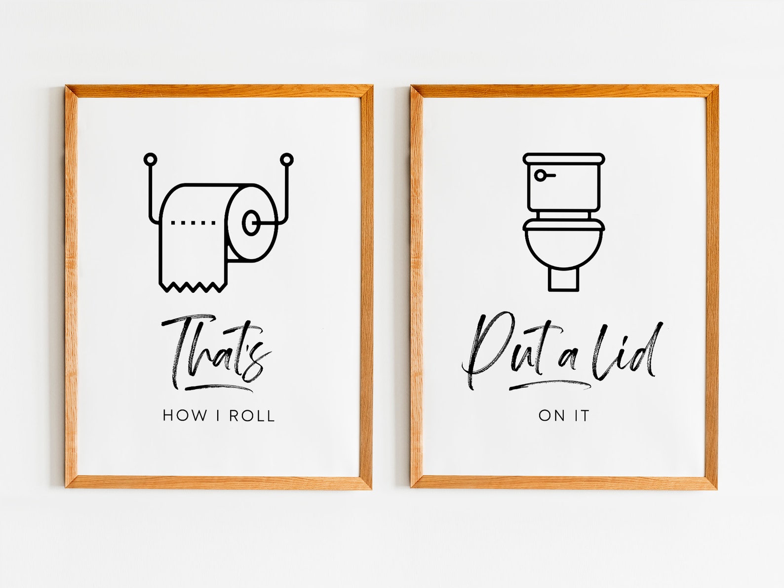 Funny Bathroom Signs That's How I Roll Toilet Sign Put A - Etsy