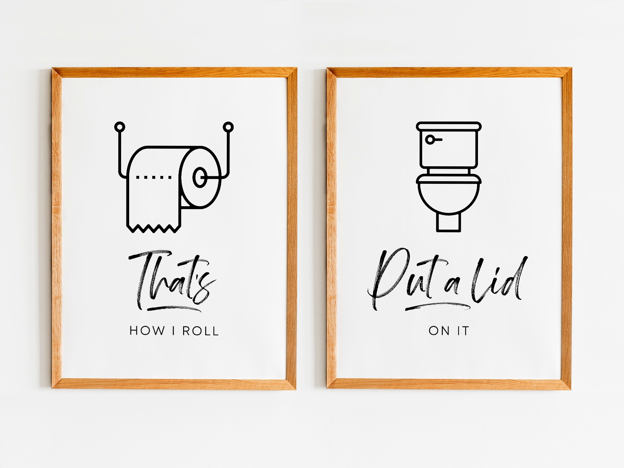 Funny Bathroom Signs That's How I Roll Toilet Sign Put A | Etsy