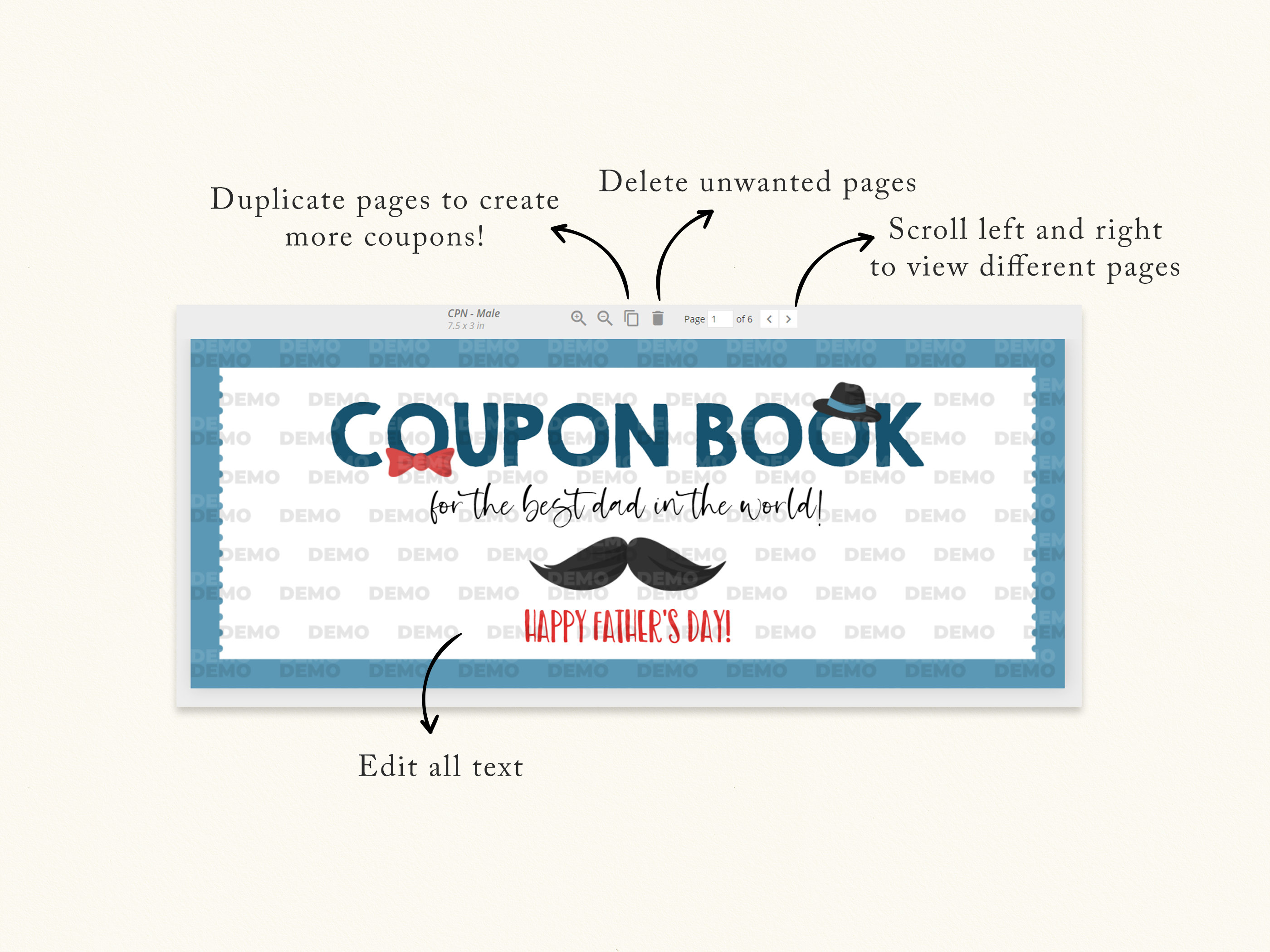 Editable Birthday Coupon Book For Dad Brother Boyfriend Etsy España