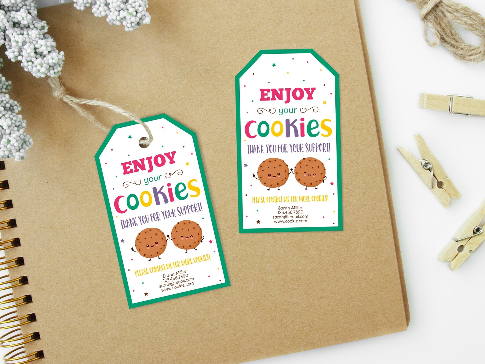 Girl Scout Cookie Thank You Tags Editable Cookie Booth Troop | Etsy UK