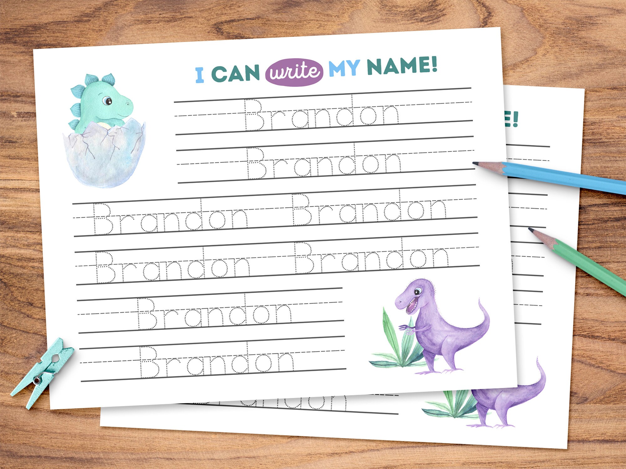 Homeschool Printable Writing Worksheet For Kindergarten Name | Etsy