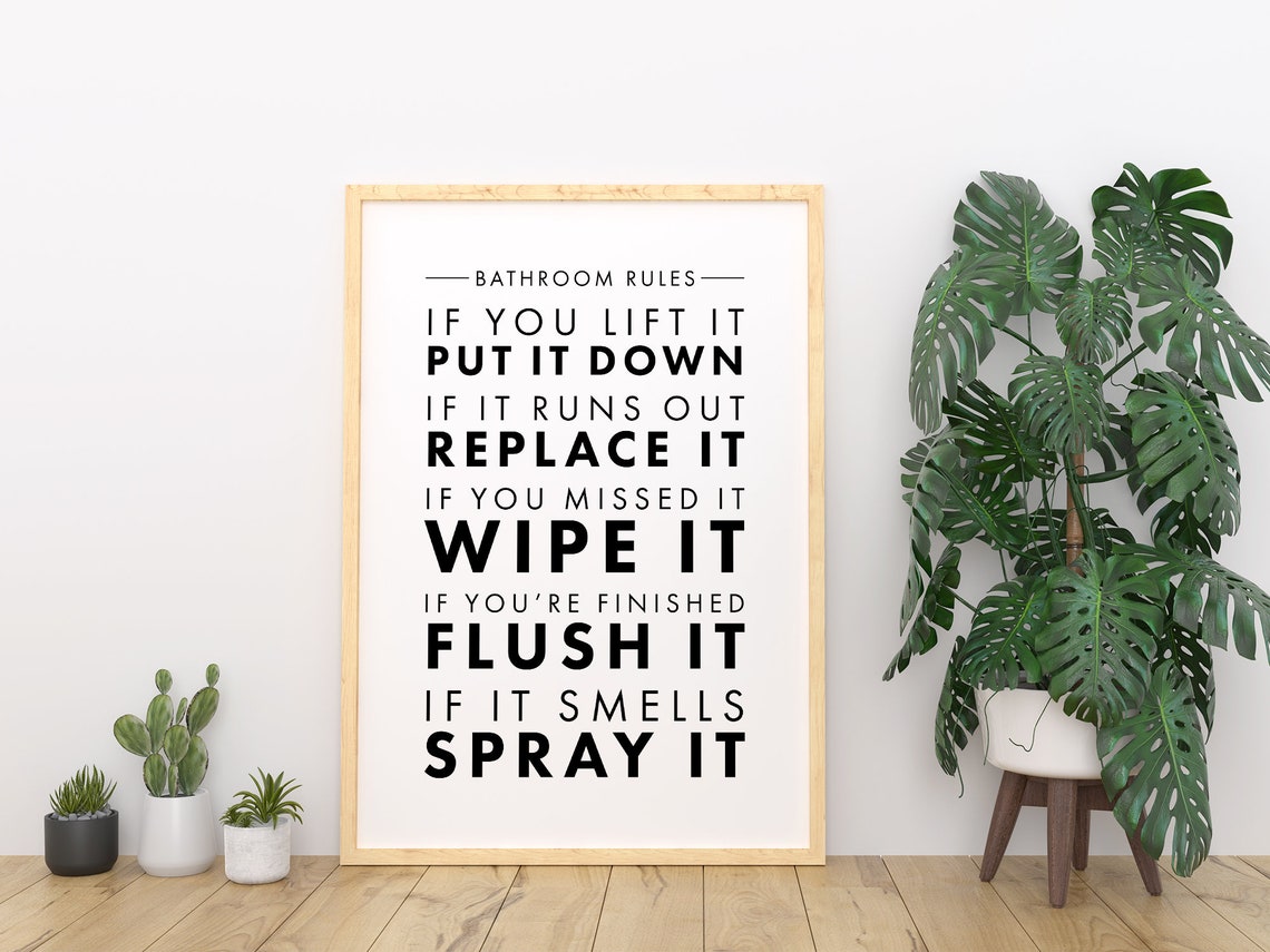 Badezimmer Regeln Zeichen moderne Badezimmer Dekor Spülen | Etsy