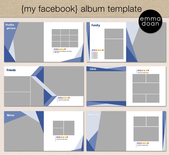 photobook template modern album template graduation gift etsy album template