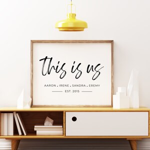 Custom Family Printable, Personalized This is Us Family Sign, Family ...