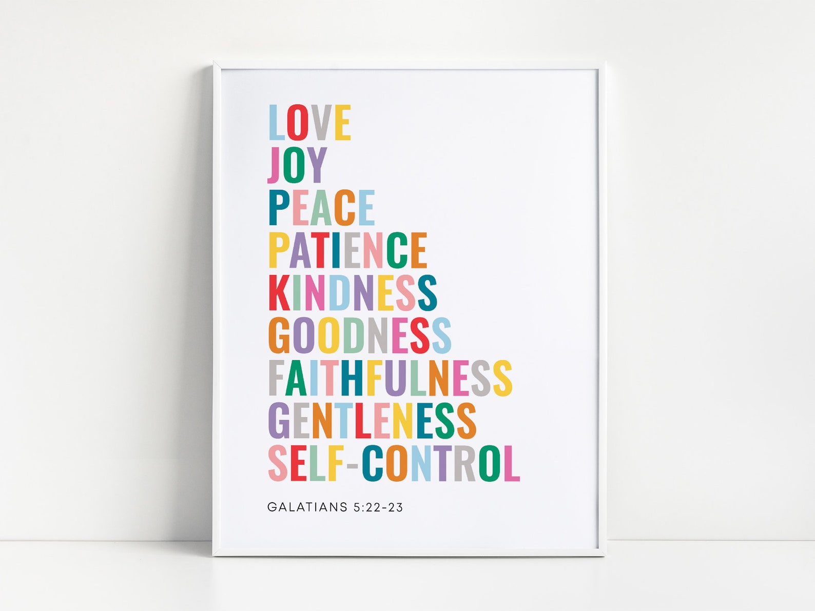 Fruit of the Spirit Bible Verse Wall Art Galatians 5:22-23 - Etsy
