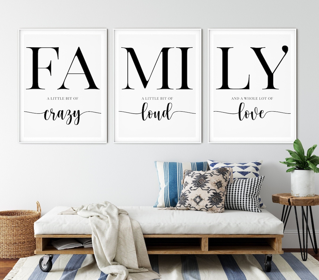 Family Sign, Family A Little Bit of Crazy A Whole Lot of Love, Living ...
