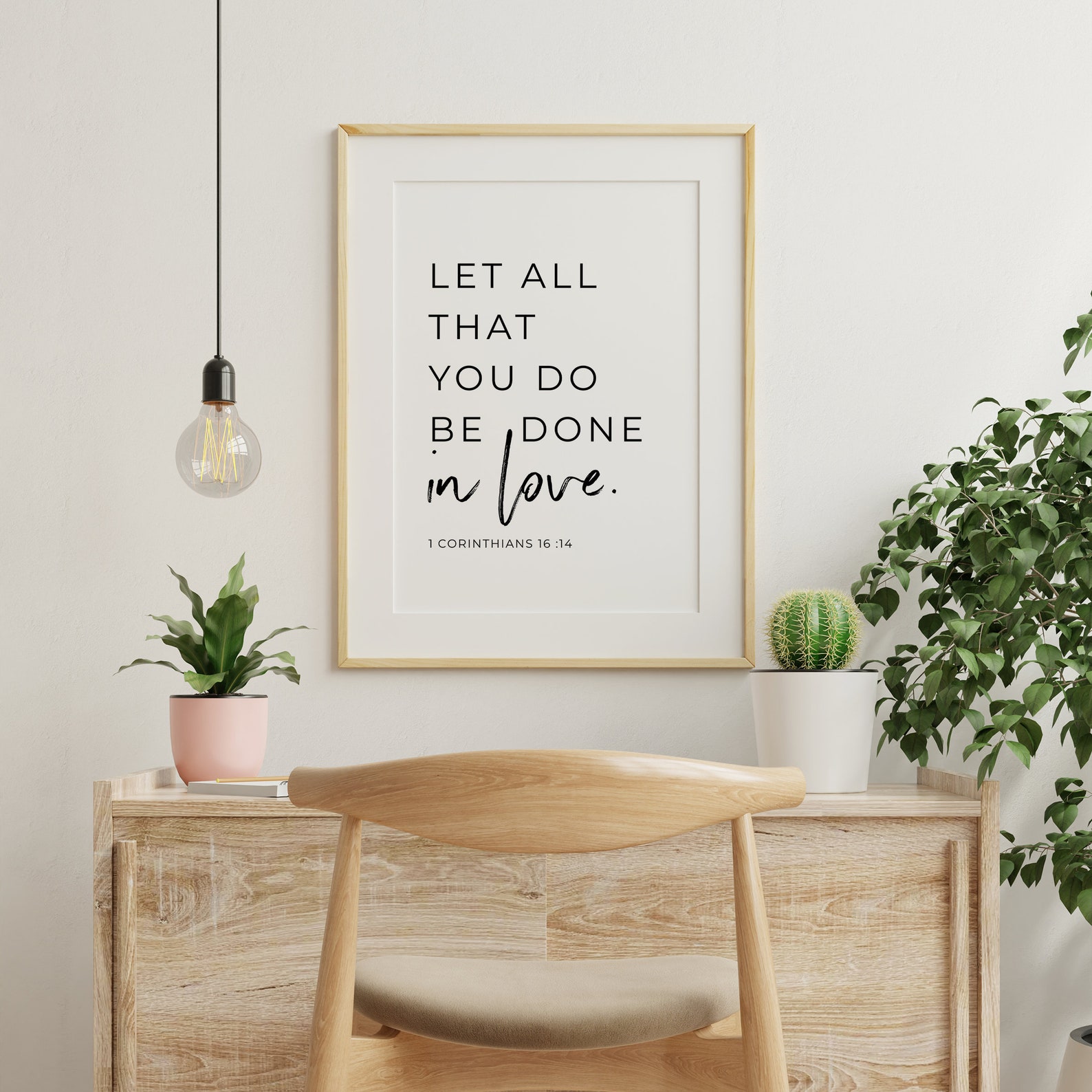 Let All That You Do Be Done in Love Sign Bible Verse Wall Art | Etsy