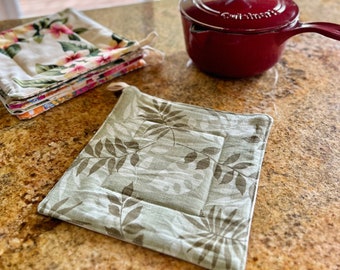 Aloha Pot Holder, Hawaii Potholder, Handmade Hot Pad, Modern Farmhouse Pot Holder Hawaiiana Hawaiian Travel Retro Linen Vintage style