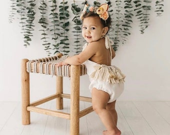 Baby Girl Romper Baby clothes Baby Body Suit Vintage Boho Romper Photography Prop Birthday Outfit Birthday girl Shower Gift Toddler Jumper