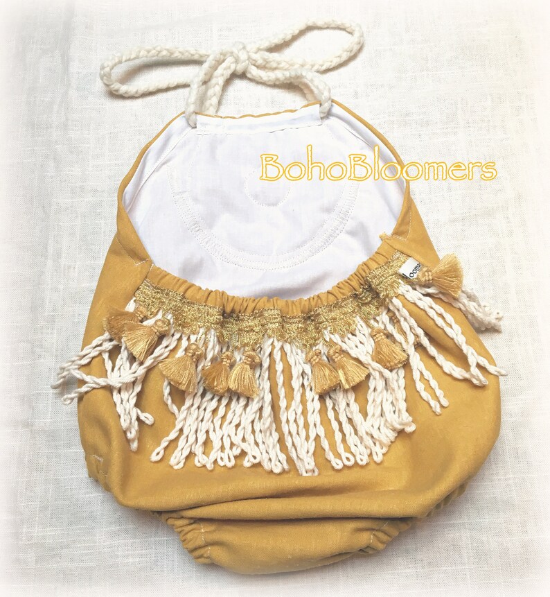 Mustard Girls Rompers Boho Baby Romper Baby Girl Clothing Etsy