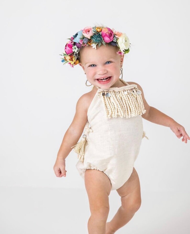 Girl Rompers Boho Romper Bohemian Clothing Baby Romper Girl Etsy
