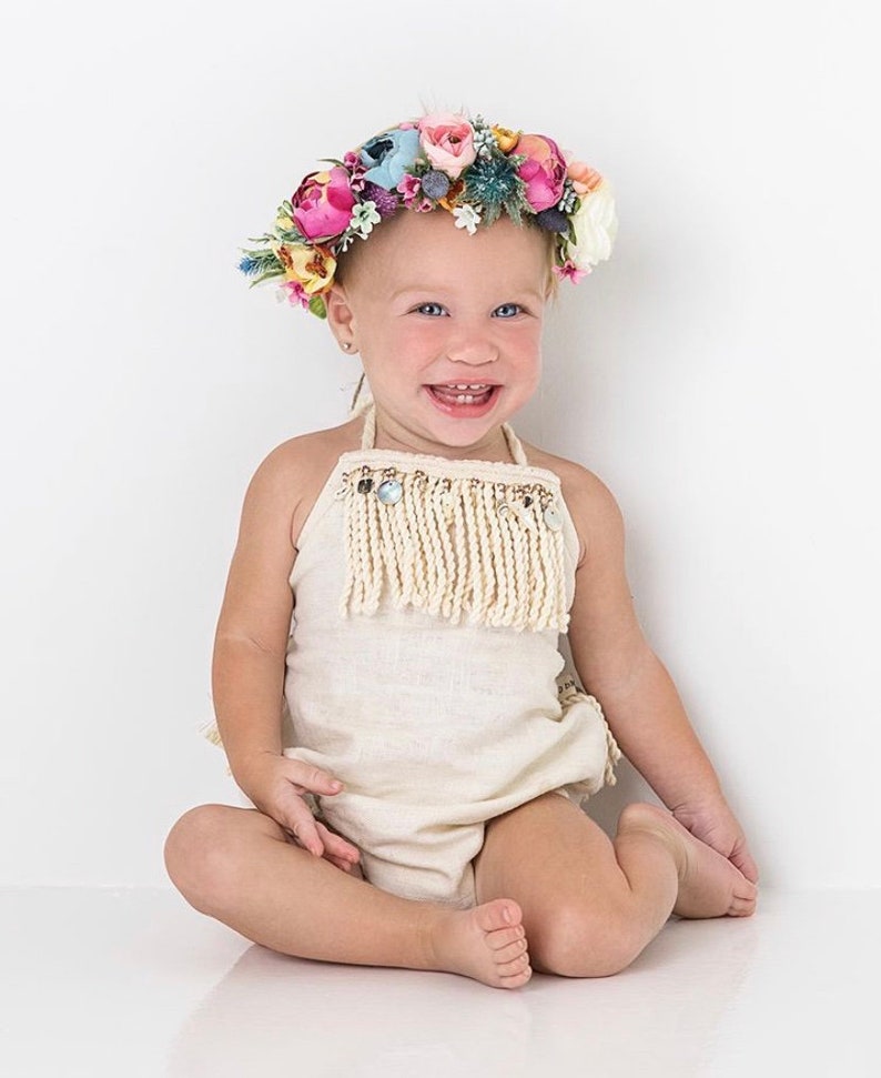 Girl Rompers Boho Romper Bohemian Clothing Baby Romper Girl Etsy