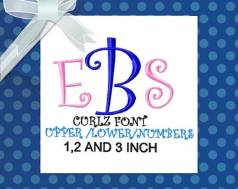 Curlz Machine Embroidery design Font