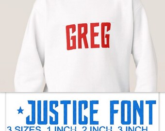 Super Hero League of Justice Embroidery design Font, Monogram 1.0,2.0 and 3.0INCH