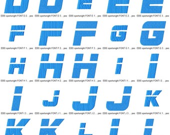 Sports night Embroidery design Font, Monogram 1,2 and 3 INCH INSTANT DOWNLOAD