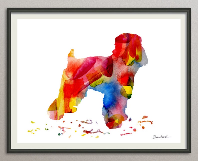 Soft Coated Wheaten Terrier Dog Art Print Watercolor Print Etsy