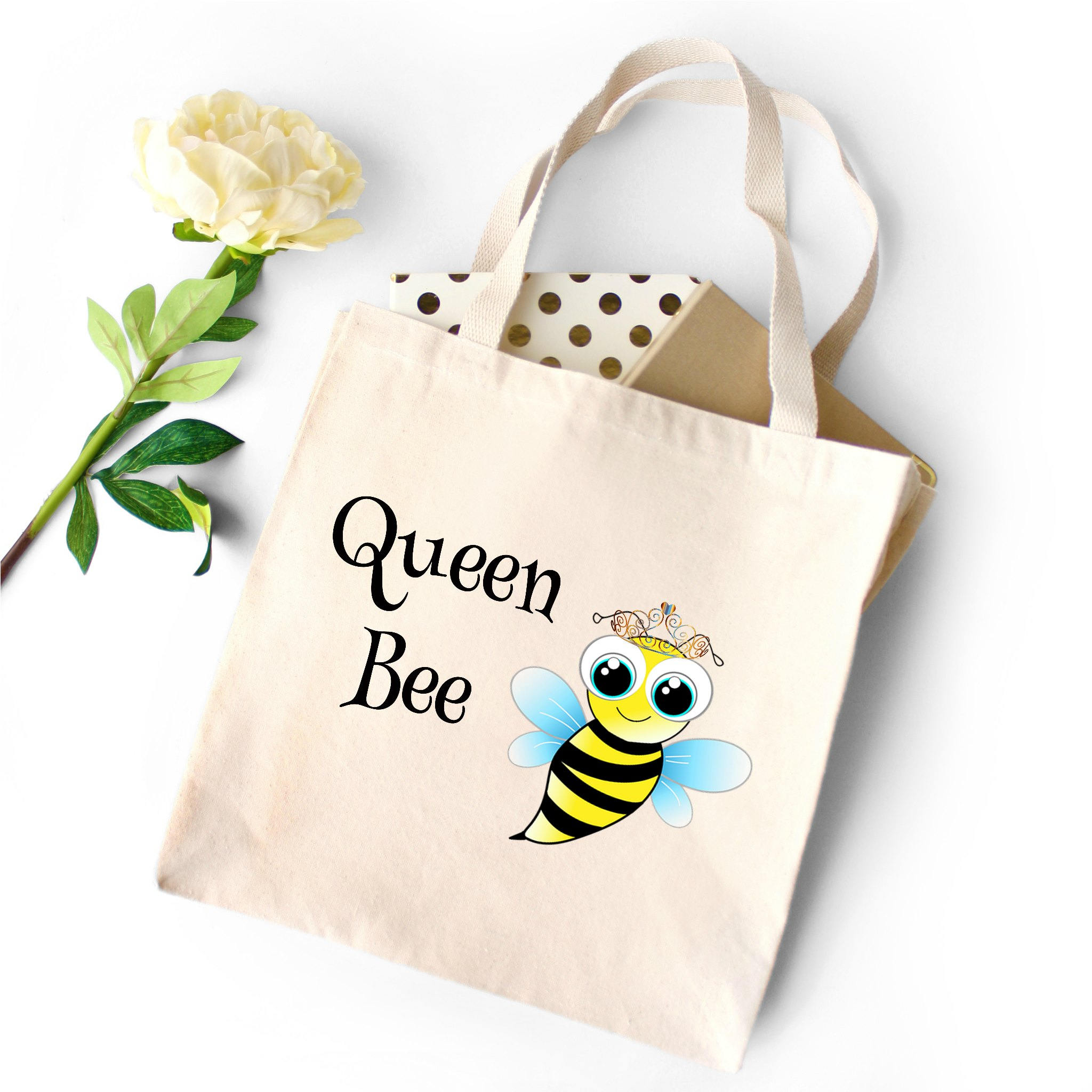 Queen Bee Tote Bee Tote Bag Queen Bee Birthday Honey Bee Etsy