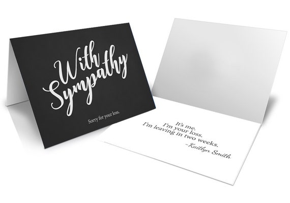 Printable Sorry For Your Loss 2 Weeks Notice Card Funny Card Etsy Printable Sorry For Your Loss 2 Weeks Notice Card Funny Card Etsy