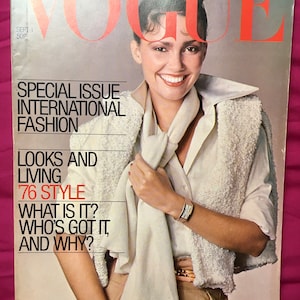 Vintage Vogue Magazine- Special September International Fashion Issue 1976