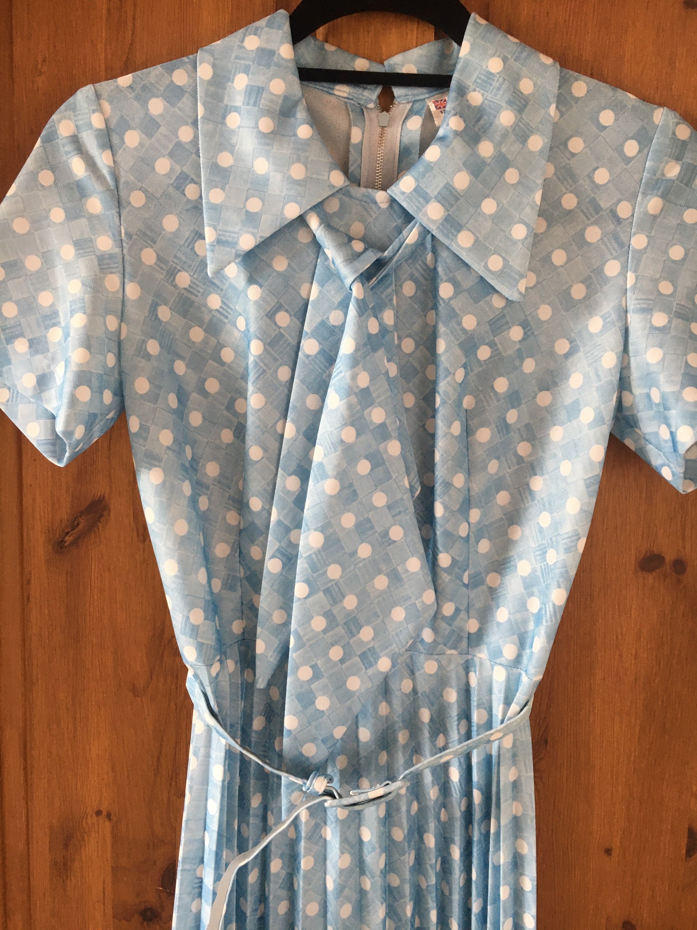 70s/80s Adorable Horse Belted With Blue Jean Skirt Dress main image 0