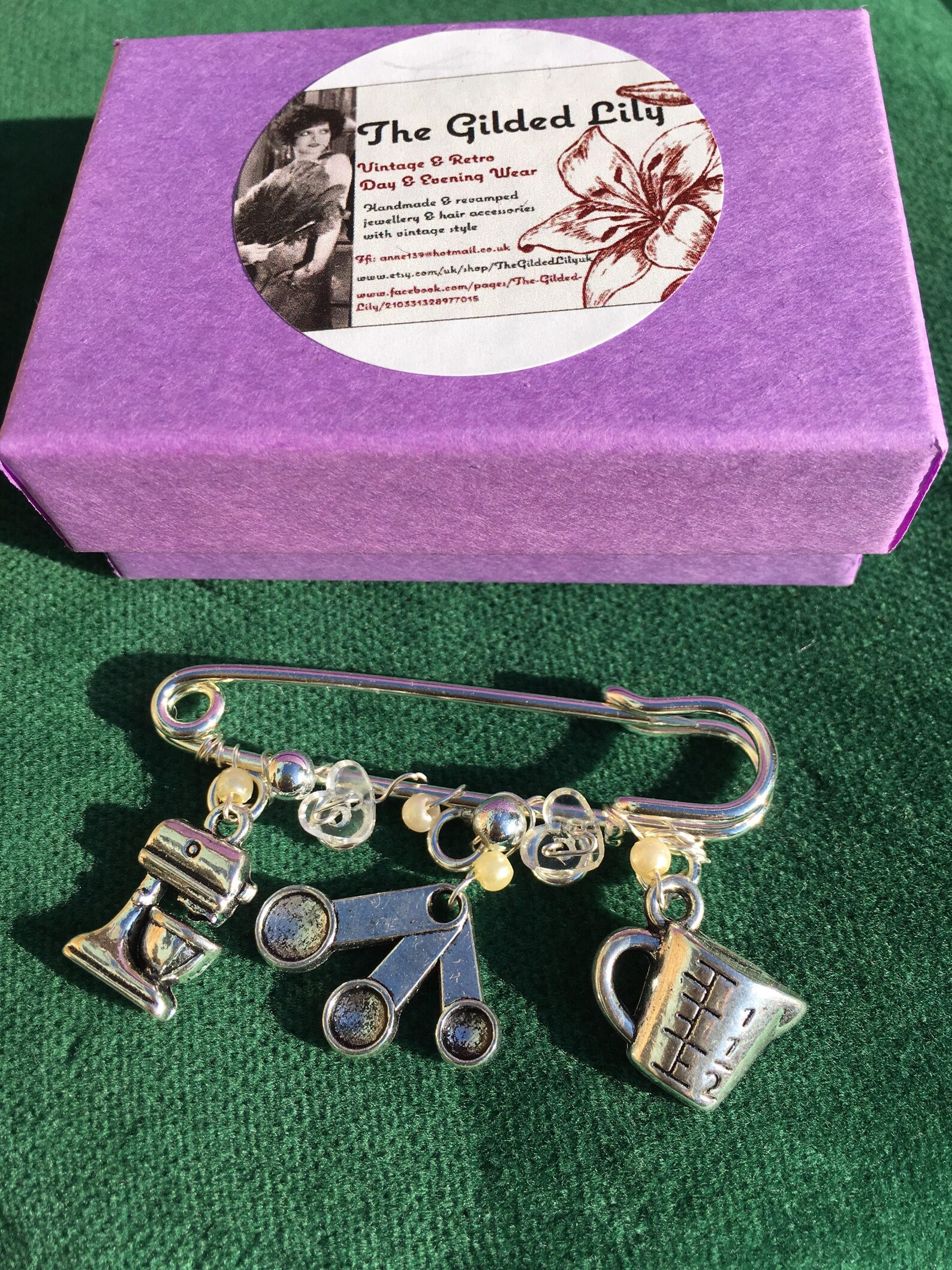 The Crafty Cook's Kilt Pin Brooch2 Silver Plated Etsy