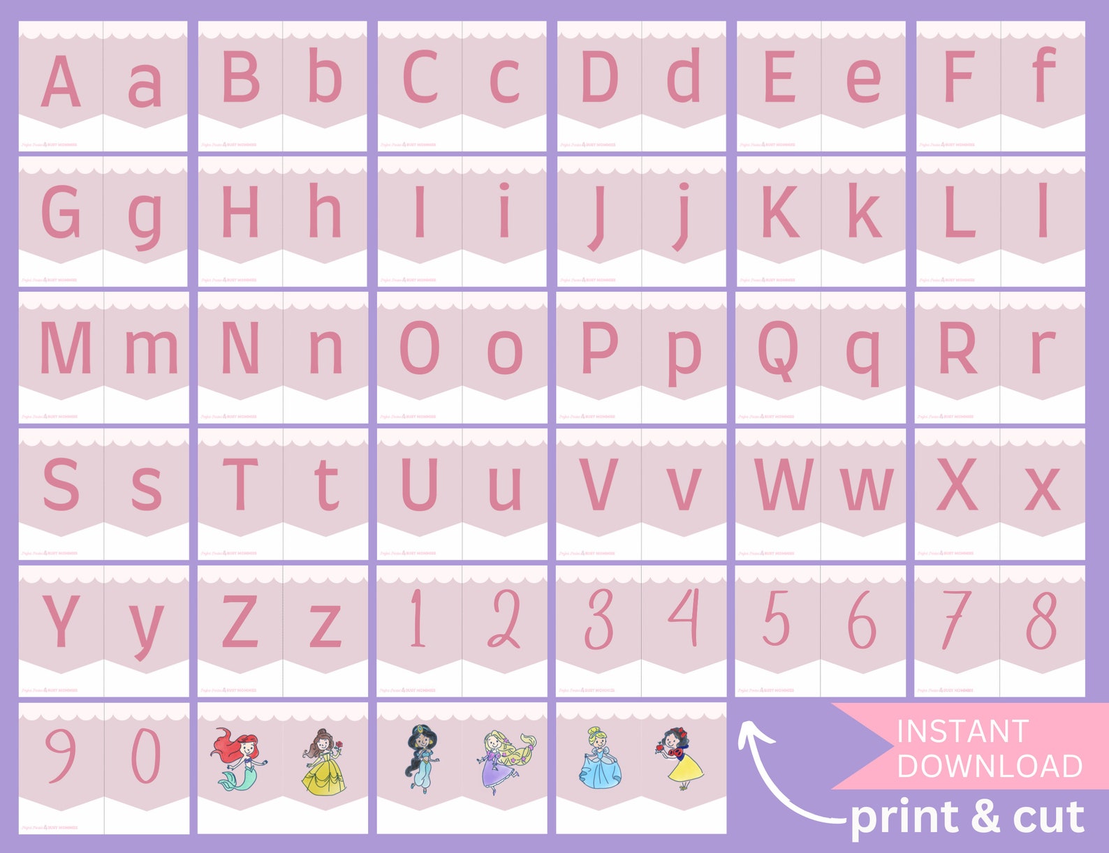 INSTANT DOWNLOAD. Princess Birthday Party Banner. Digital - Etsy