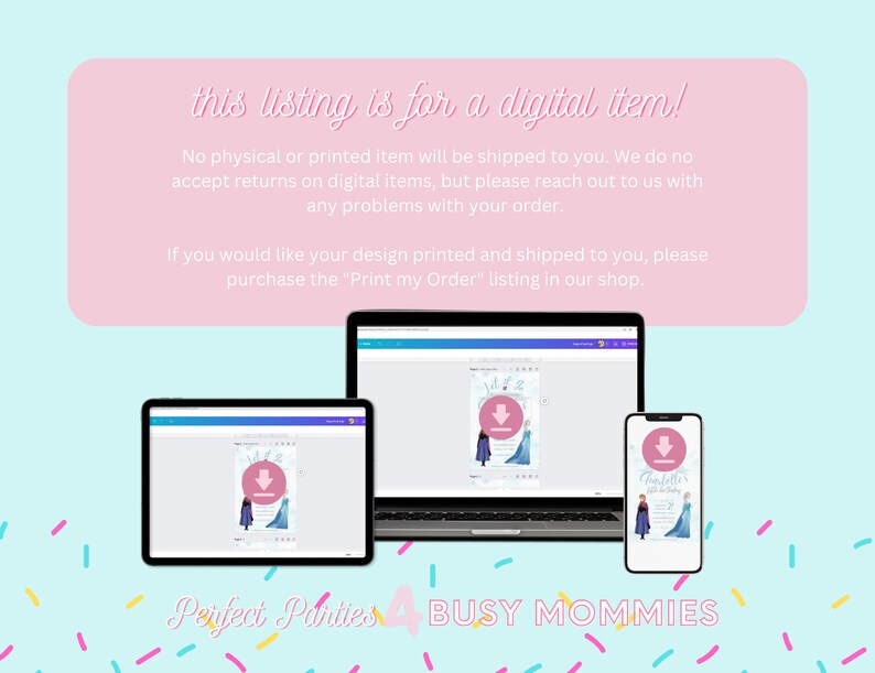 Princess Birthday Party Invitation. Princess Party Invitation. Editable ...