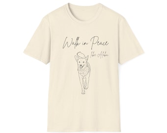 Loop in vrede zoals het Aloka-T-shirt | Uniseks grafisch T-shirt softstyle | Cadeau voor vrede