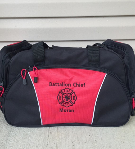 personalized firefighter duffle bags