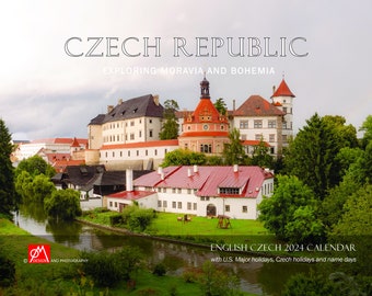 Czech Republic - English Czech Bilingual Planning Calendar 2024  SET OF 2