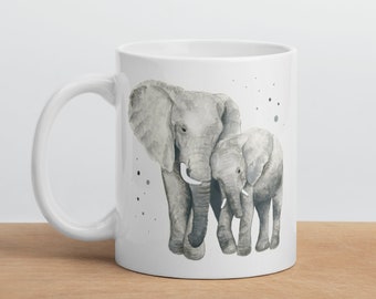 Tazza elefante, tazza da caffè, tazza da caffè, tazza in ceramica da 11 once, tazza da tè, regalo elefante, tazza carina, stoviglie